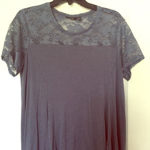 Dark blue lace shirt